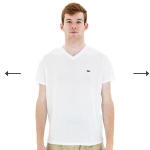 🌸 Lacoste| Mens V Neck Tshirt, size 1XLB
